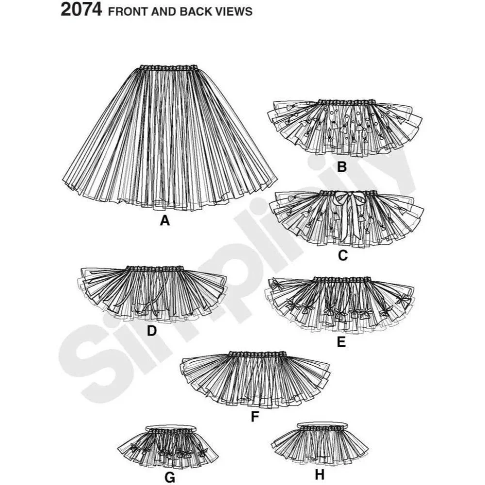Simplicity Sewing Pattern 2074‎ Misses Dog Skirt Costume Waist 34